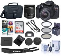 Canon EOS Rebel T6 Digital SLR Camera Kit with EF-S 18-55mm f/3.5-5.6 IS II Lens - Bundle With Camera Case, 16GB SDHC Card, Cleaning Kit, 58mm UV Filter, Software Package