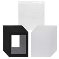 Pack of 25 11x14 Picture Mats Pre Cut for 8.5x11 Photos or Art, White Core Bevel, Set Includes Backing Board & Sealed Bags - Black