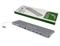 MY-Docing01-USB C HUB;USB Type C HDMI/VGA/SD/RJ45/Mini Display/4K HDMI/4K Mini Display SD Card Reader, PD Charger Port, 3 USB 3.0 for Apple MacBook Pro 2017, Dell XPS 13, Google Chromebook