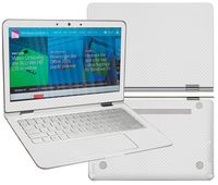 Decalrus - Protective Decal for 2015 HP Spectre x360 13-4003dx (13.3" Screen) Laptop White Carbon Fiber Skin Skins Decal wrap CFfbhpSpectre360White
