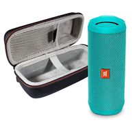 JBL Flip 4 Portable Bluetooth Wireless Speaker Bundle with Protective Travel Case - Teal