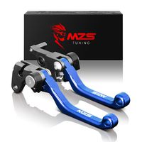 MZS Pivot Levers Brake Clutch CNC Compatible with Yamaha YZ125 YZ250 YZ426F YZ450F 2001-2007/ YZ250F 2001-2006 (Blue)