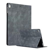 iPad 6th Gen/iPad 5th Gen/iPad Air/iPad Air 2/iPad Pro 9.7 Case,Slim Lightweight Silicone TPU and Premium PU Leather Smart Stand Protective Case Cover with Auto Sleep/Wake Function - Gray