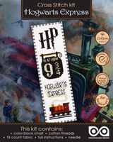 Cross Stitch Kit 'Hogwarts Express: Platform 9¾ King's Cross Station' Bookmark