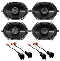Hifonics 6x8 Front+Rear Factory Speaker Replacement Kit for 2007-08 Ford F-150