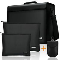 Fireproof Document Bags Safe Bags Water Resistant, Extra Large 17" x 12" x 5", with a Faraday Bag & 2 PCS Portable Fireproof Bags for Documents, Cash and Valuables