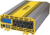 STANLEY PI1000S POWERiT Power Inverter 1000W Car Converter: Triple AC Outlets, 3.1A USB Ports, 12V DC Adapter