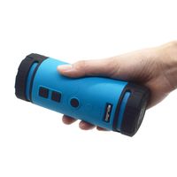 Bigrids Portative Rechargeable Stereo Bluetooth Speaker Used for Outdoor Cycling, with Bicycle Mounting Bracket, Blue