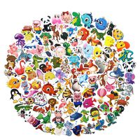 100PCS Lovely Cartoon Animals Stickers Waterproof Laptop Astronaut Stickers Car Bicycle Suitcase Computer Water Bottle Mobile Phone Stickers Decals for Kids (Cartoon Animals 100)