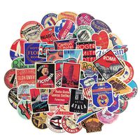 Linzze Stickers 55-Pcs Pack Waterproof Vinyl Vintage Bumper Decals Perfect for Laptop Computer Car Skateboard Water Bottle Travel Case Guitar Luggage Motorbikes (Hotel & Travel)