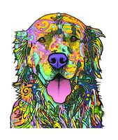 Enjoy It Dean Russo Golden Retriever Car Sticker, Outdoor Rated Vinyl Sticker Decal for Windows, Bumpers, Laptops or Crafts