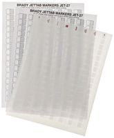 Brady JET-27-117-5 0.5" Width x 0.75" Height, B-117 Self-Laminating Vinyl, White/Translucent Ink Jet Printable Label (Pack of 5000)