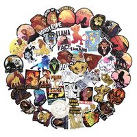Lion Laptop Stickers 50Pcs Animal Waterproof Stickers for Skateboard Luggage Helmet Guitar Motorcycle Bicycle Mac Computer Phone DIY Keyboard (Lion)