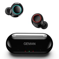 Bluetooth 5.0 Wireless Earbuds Geman T10S Stereo Headphones in-Ear Buds Built-in Mic Headsets IPX5 Waterproof Premium Sound Earphones with Charging Case for Sports Running