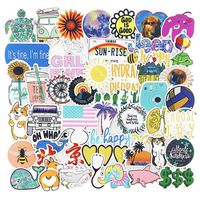 Cute Laptop Decal Stickers for Teen Girls Aesthetic Water Bottles Hydroflasks Cars Computer Skateboard Phone Bumper 50pcs