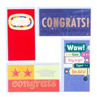 Hallmark Graduation Cards Money Holder or Gift Card Holder Assortment (4 Cards with Envelopes)