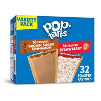 Kellogg's Pop-Tarts Variety Pack - Toaster Pastries for Kids, Frosted Brown Sugar Cinnamon and Frosted Strawberry (32 Count)
