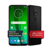 Moto G7 with Alexa Hands-Free - Unlocked - 64 GB - Ceramic Black (US Warranty) - Verizon, AT&T, T-Mobile, Sprint, Boost, Cricket, & Metro