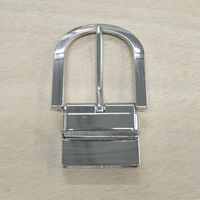 Silver Twisting Reversible Belt Buckle 1.5" with Keeper-4