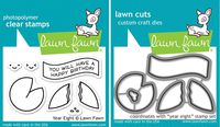 Lawn Fawn - Year Eight - Fortune Cookie Stamp and Die Set - 2 Item Bundle