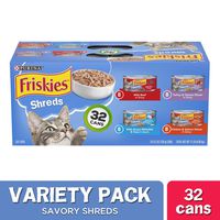 Purina Friskies Gravy Wet Cat Food Variety Pack, Savory Shreds - (32) 5.5 oz. Cans