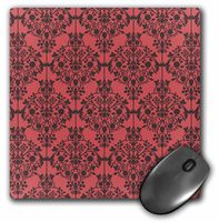3dRose LLC 8 x 8 x 0.25 Inches Deep Rose Damask Mouse Pad (mp_152161_1)