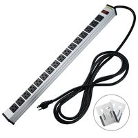 16 outlets Power Strip Offers 15A, 125V Multi-Outlet AC Power, 1875W Maximum Power,9.8Feet Cord Length and Power Switch
