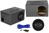 Polk Audio MM1042DVC 10" 1200w DVC Car Audio Subwoofer+Vented Sub Box Enclosure