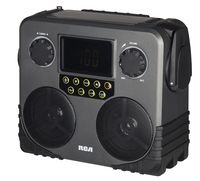RCA RCAEP700WR RCA 14-in-1 Multi-Function Jobsite AM/FM/NOAA Radio with Solar Charging and Bluetooth, Gray