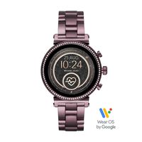 Michael Kors Access Womens Sofie HR Touchscreen  Stainless Steel  Smartwatch, Plum-MKT5074