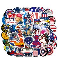 100PCS USA Flag Theme Stickers Laptop Stickers Waterproof Skateboard Car Snowboard Bicycle Luggage Decor (USA Flag Theme)