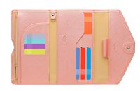 Zoppen Multi-purpose Rfid Blocking Travel Passport Wallet (Ver.4) Tri-fold Document Organizer Holder (#30 Coral Orange)