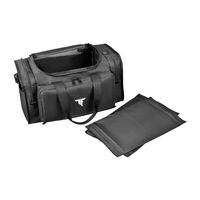 Tactical Filament Large Black Tool Bag with Removable Center Dividers and Side Pockets for Additional Storage