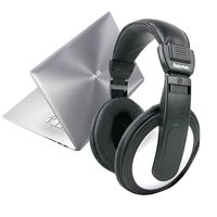 DURAGADGET Lightweight & Supreme Comfort Over-Ear Headphones - Compatible with Asus Zenbook NX500 | Zenbook UX301LA | Transformer Book Trio & VivoTab Note 8 (M80TA)