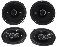 Package: Pair of Kicker 43DSC69304 6"x9" 360 Watt 3-Way Speakers With 4-Ohm Impedance + Pair of Kicker 43DSC6504 6.5" 240 Watt 2-Way Coax Car Stereo Speakers