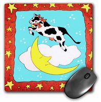 3dRose LLC 8 x 8 x 0.25 Inches Cow Jumped Over The Moon Mouse Pad (mp_1287_1)