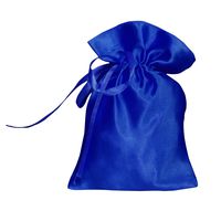 CraftyArt 50 Gift Pouch Plain Satin Drawstring Blue Small Wedding Party Baby Shower Christmas Favors Bag -3" X 5.5" inches Thank You Pouches