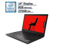 2018 Lenovo ThinkPad T480 Business Laptop - 14" Anti-Glare HD Display, 8th Gen Intel Quad-Core i5-8250U, 275GB SSD, 8GB DDR4, FingerPrint Reader, Webcam, WiFi-AC + BlueTooth, Windows 10 Professional