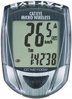 Cateye CC-MC100W Micro Wireless 10-Function Bicycle Computer (Black)