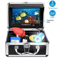 Portable Underwater Fishing Camera with Depth Temperature Display-Waterproof HD Camera and 7'' LCD Monitor-Infrared Fish Finder-Up to 8 Hours Battery Life-Ultimate Fishing Gear (15M Cable)
