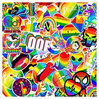 100 Packs Rainbow Gay Pride Stickers Water Bottles Laptop Phone Car Motorcycle Computer Guitar Skateboard Hydroflasks Vinyl Sticker Waterproof Aesthetic Trendy Decals for Teens Girls Adults