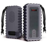 Waterproof Bluetooth Speaker with FM Radio- IP67 Rated Fully Submersible - Dust, Shock and Scratch Proof - 6W Power with 8 Hours Playtime - Outdoors Lifestyle (Grey)