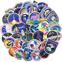 NASA Space Laptop Stickers 45pcs Pack, Cool Teen Waterproof Vinyl Water Bottle Computer Notebook Car Skateboard Motorcycle Bicycle Luggage Guitar Bike Decal