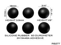 VATH Self Adhesive Silicone Rubber Feet 18mm(L) x 18mm(W) x 3.9mm(H) [RB277]