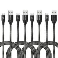 Micro USB Cable Nylon Braided 3.3FT 4-PACK,Smartilike Premium Fast Android Phone Charger 2.0 Data Transfer Charging Cord Compatible with Samsung Galaxy S7 J7 Note 4 Tablet,LG Stylo 3 G4,MP3,HTC,Moto
