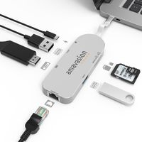 USB C Network HUB, Amavasion USB C HUB with Gigabit Ethernet Port 4K HDMI for MacBook, Mac Pro/Air, Laptop, Mini, iMac, Notebooks, Surface Pro, Chromebook.