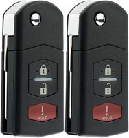 KeylessOption Keyless Entry Car Remote Control Uncut Key Fob Replacement for Mada 3 KPU41788 (Pack of 2)