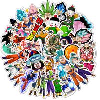 Ratgoo 50 Pcs Waterproof Vinyl Stickers of Anime Dragon Ball Z to Baby Toddler Infant Kids Teens Boys Adult for Laptop Water Bottle Computer Mac Pad Phone Case Hydro Flask Bumper Skateboard Luggage