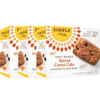 Simple Mills Soft-Baked Spiced Carrot Cake Almond Flour Bars, 3 Count