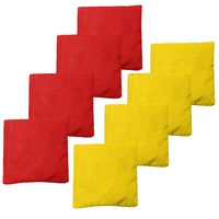 Play Platoon Weather Resistant Cornhole Bean Bags Set of 8 - Red & Yellow